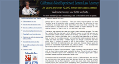Desktop Screenshot of californialemonlawcars.com