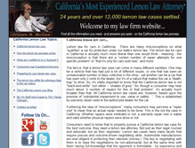 Tablet Screenshot of californialemonlawcars.com